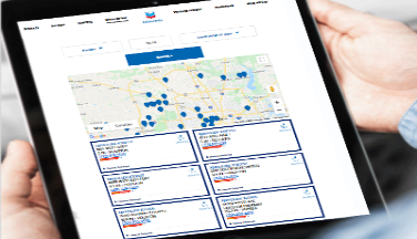 Find a distributor Map on Ipad