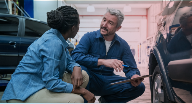 man talking with woman man talking with woman