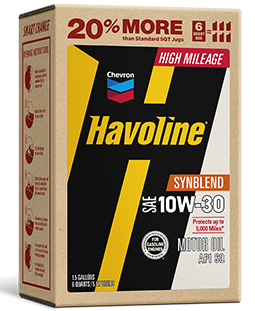 Havoline® High Mileage   Synthetic Technology Motor Oil 