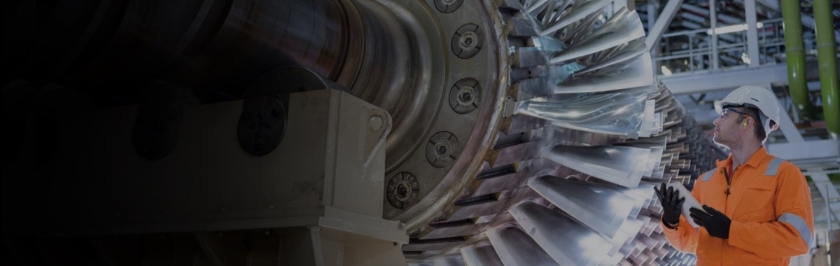 Man inspecting turbines for varnish