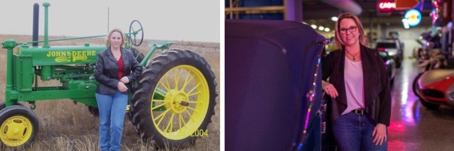 From Restoring Tractors to CEO: One Woman’s Amazing Journey Tabetha then and now