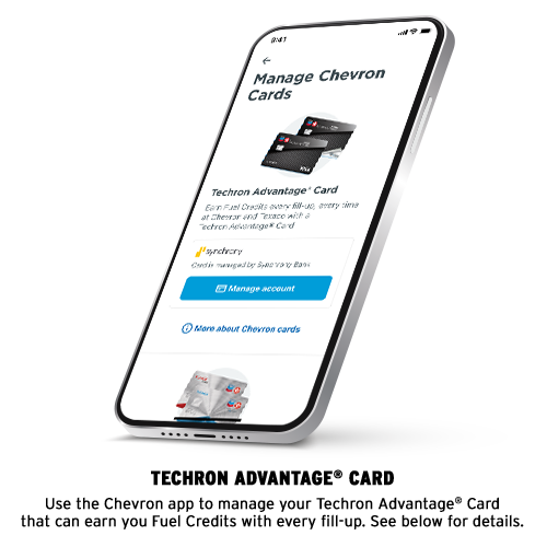 Add Techron Advantage card to the mobile app