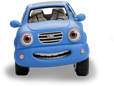 blue car blue car