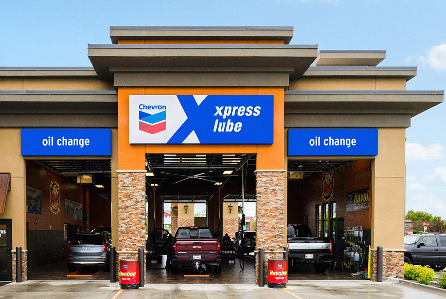 chevron xpress lube front