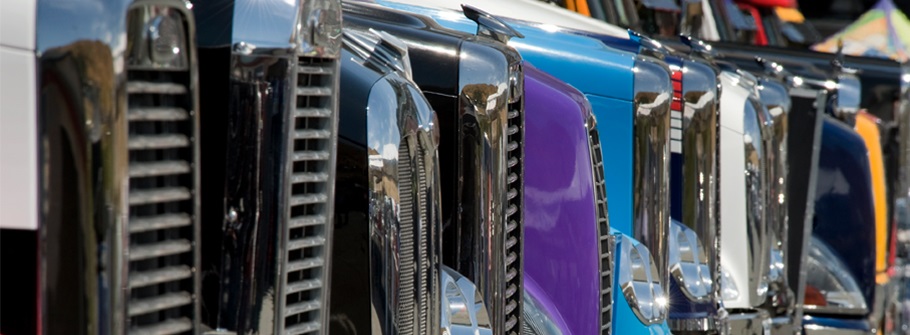 Line up of Truck Grills