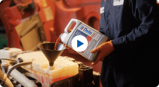 Customer success story video of man pouring delo elc
