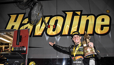 Alex Laughlin with trophy Alex Laughlin with trophy