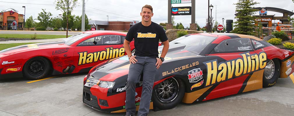 Alex Laughlin and Havoline car