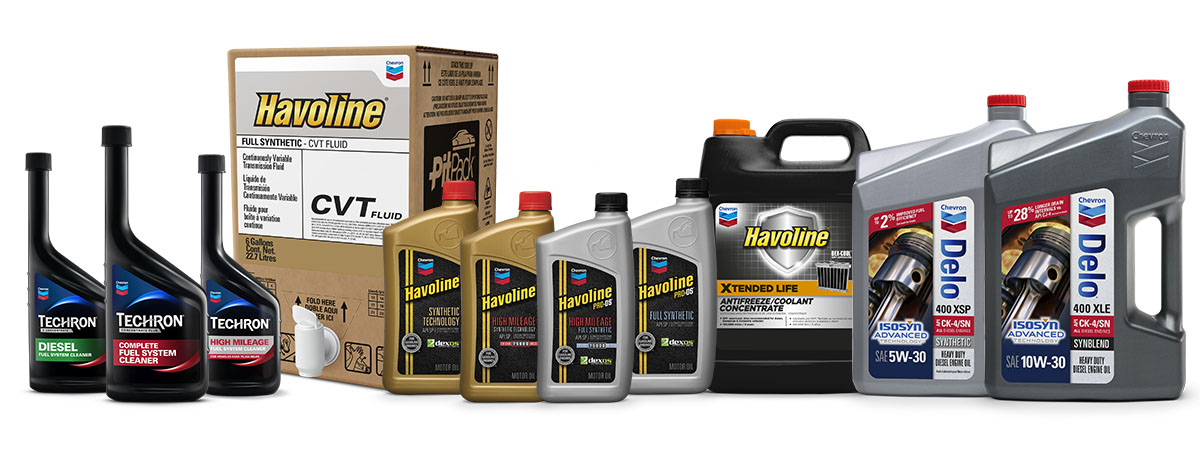 Chevron family of products for your oil change business
