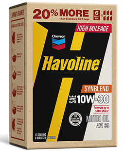 Havoline® High Mileage   Synthetic Technology Motor Oil 