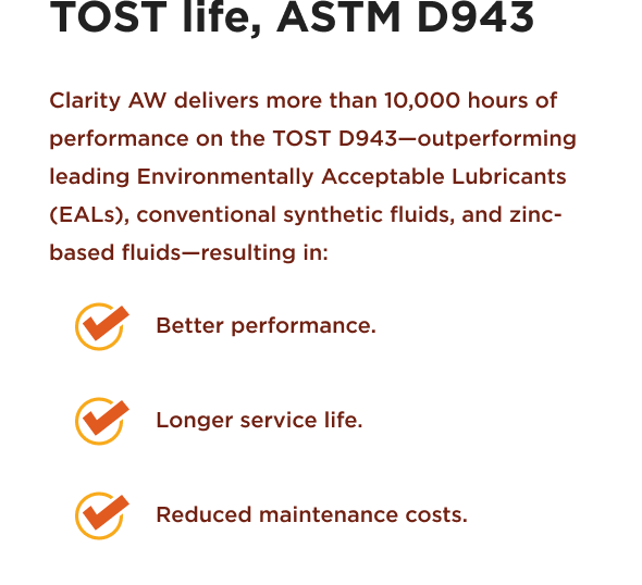 TOST life, ASTM D943