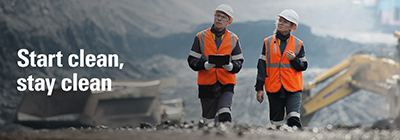 Start clean, stay clean two people inspecting construction site