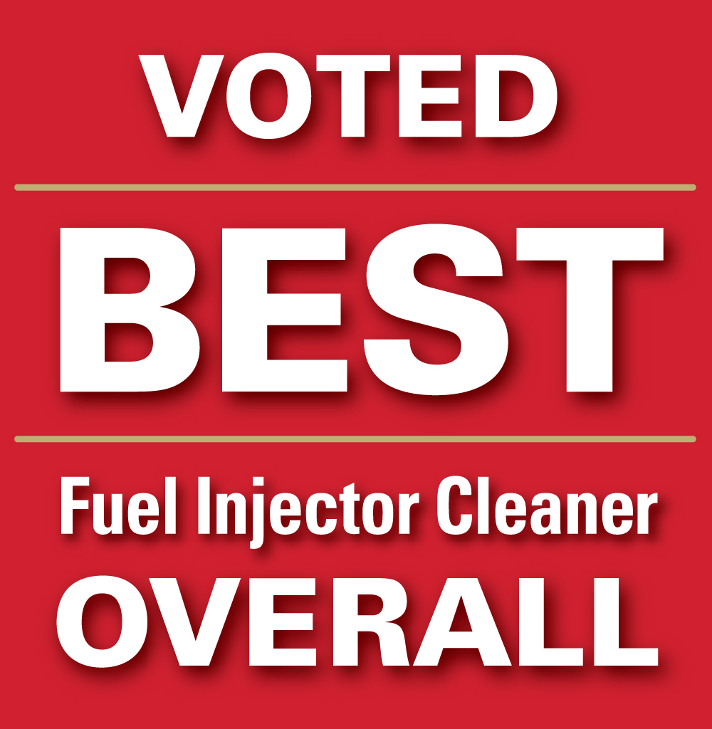 Voted best fuel injector cleaner overall Voted best fuel injector cleaner overall graphic
